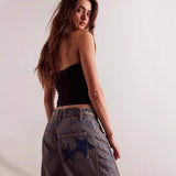 Casual Loose Mid Waist Cylindrical Women's Jeans