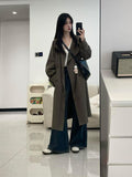 Korean Style Mid-length Trench Coat