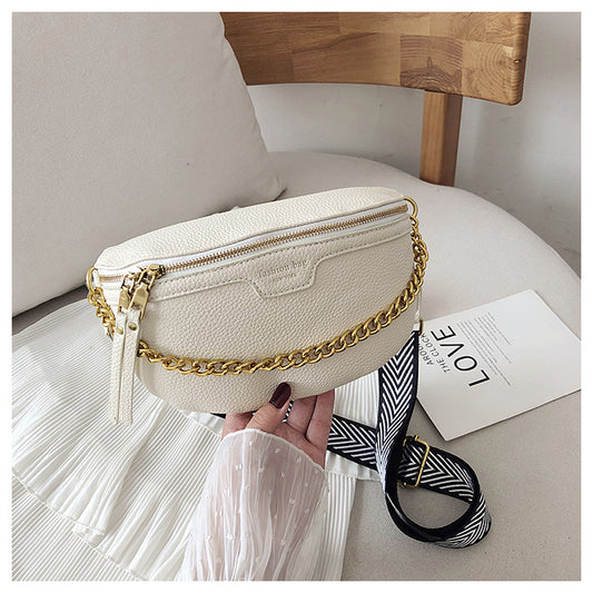 Womens Belt Bag PU leather Chain Fanny Pack Bananka Bag
