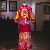 Bridal Slimming Toast Dress Plus Size Chinese Wedding Dress Formal Attire  Horse Face Skirt