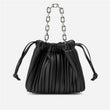 Stitching Ruffled Drawstring Bucket Bag Women's Shoulder Diagonal Womens Bag