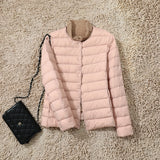 Women's Lightweight Short Inner-wear Round-neck Thermal Jacket