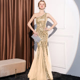 Women's High-end Entry Lux Elegant Socialite Dinner Party Sexy Long Slimming Fishtail Dress