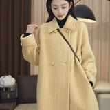 Slim-fit Mid-length Loose Women's Wool Coat