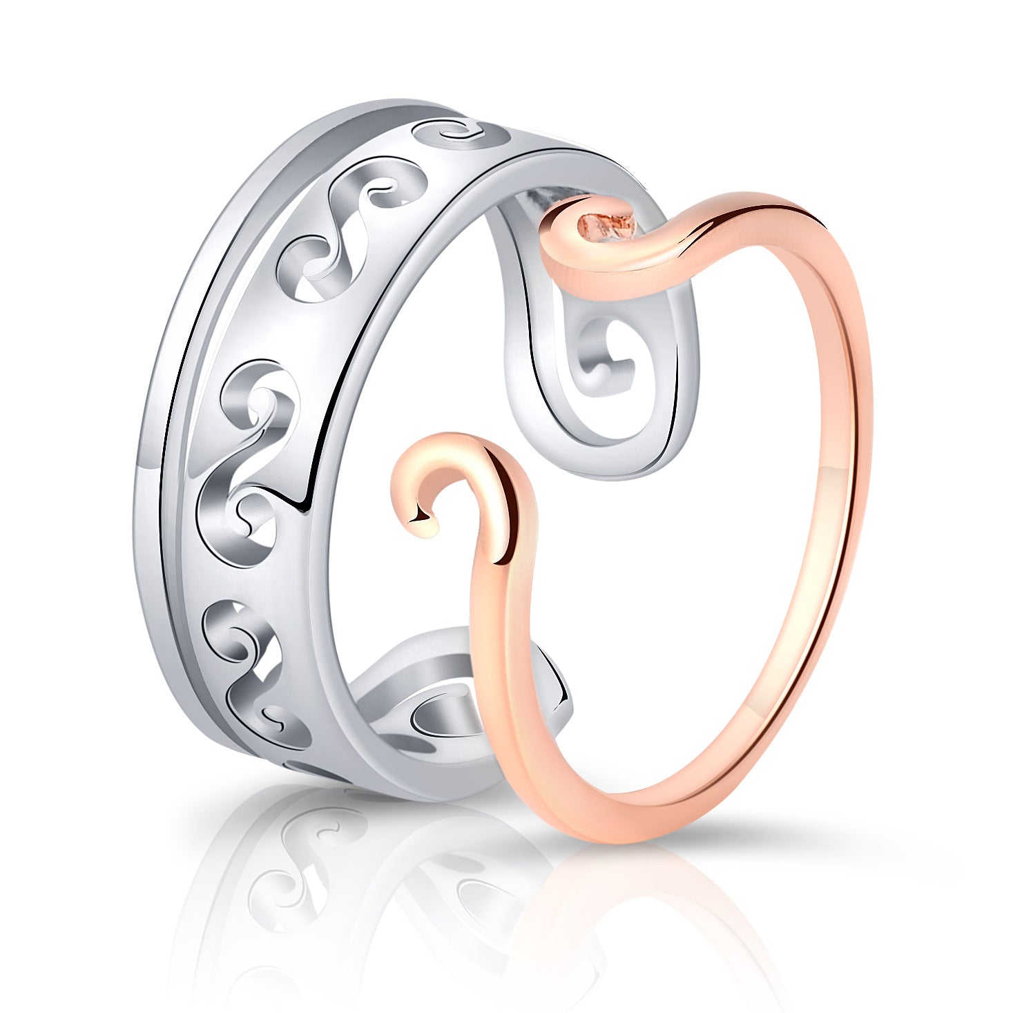 Moissanite Engagement Couple Couple Rings