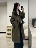 Korean Style Mid-length Trench Coat