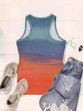 Women's Fashion Letter Printed Round Neck Vest