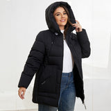 Fashionable Casual Winter Outerwear Cotton Padded Jacket With Hood And Zipper