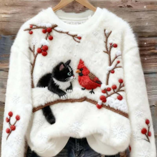 3D-printed Christmas-themed Women's Flannel Hoodie
