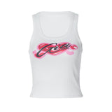 Sleeveless Round-neck Versatile Slim-fit Polyester Vest Top