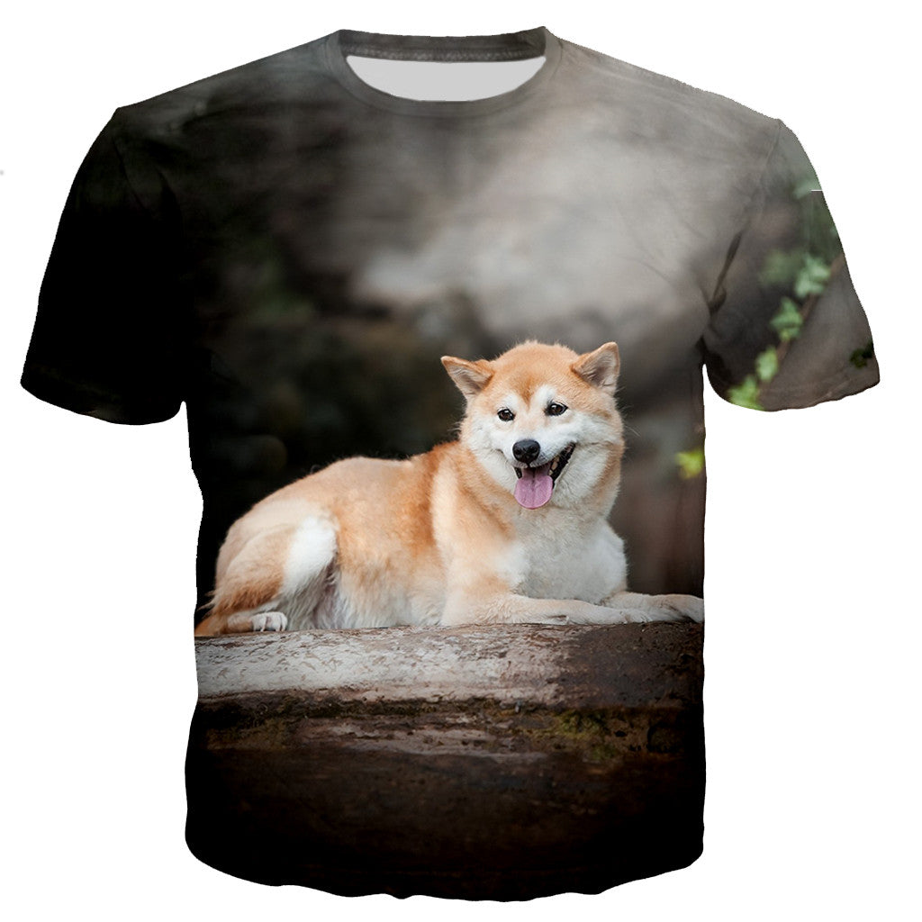 Fashion Print Casual Short Sleeve Tops For Men And Women