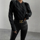 Loose-fitting Knitted Women's Pullover Sweater