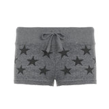American-style Streetwear Star-print Low-rise Lace-up Casual Shorts