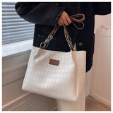 Rhombus Pattern Totes Chain Shoulder Bag Women Shopping Bags