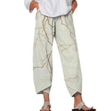 Minimalist Women's Pants Featuring A Patchwork Animal-print Design