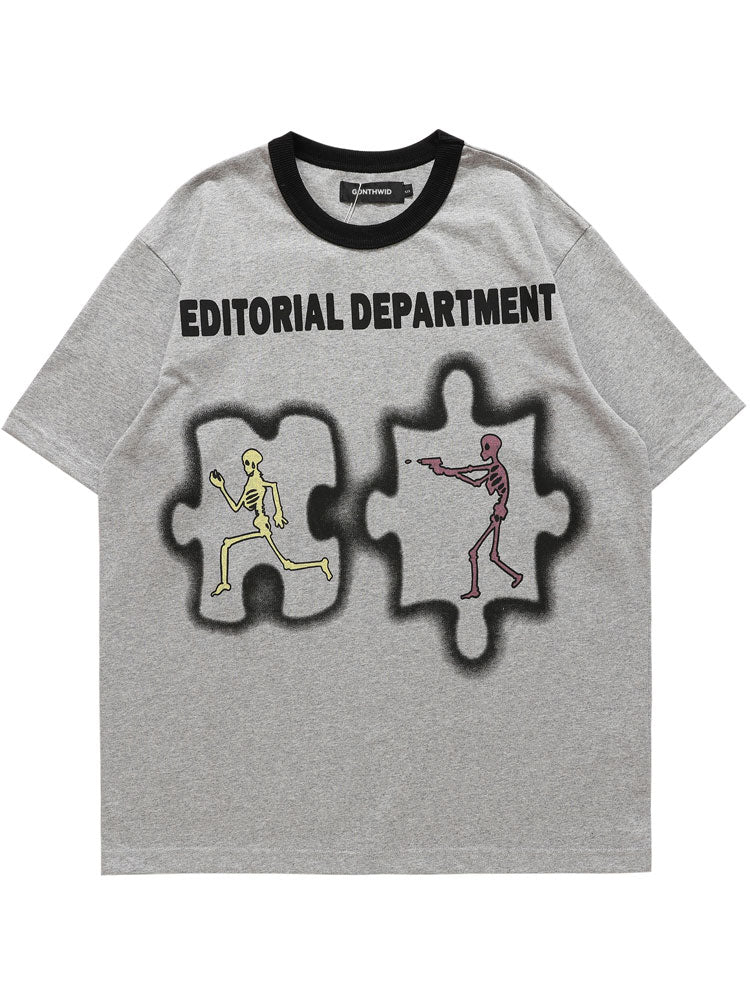Fun Cartoon Casual Short-sleeved Tops For Men And Women