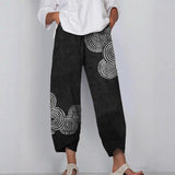 Minimalist Women's Pants Featuring A Patchwork Animal-print Design