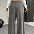 New Women's Drawstring-waist Straight-leg Casual Loose Pants
