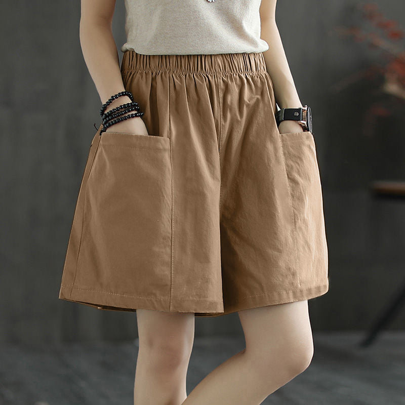 Casual Loose Student Straight-leg Cargo Shorts