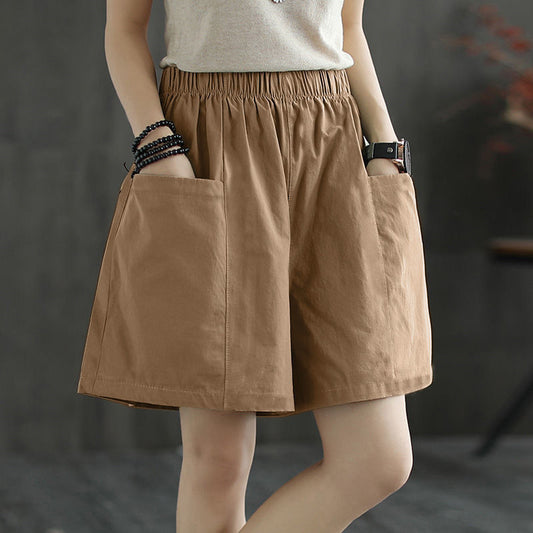 Casual Loose Student Straight-leg Cargo Shorts