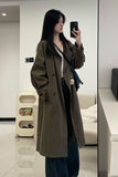 Korean Style Mid-length Trench Coat