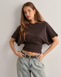 Summer Batwing Sleeve T-shirt Ins Fashion Round Neck Pullover Short-sleeved Tops For Women Clothing