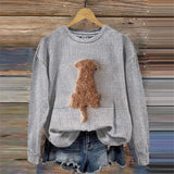 Chunky-knit Faux-sweater With Digital Print And Round Neckline