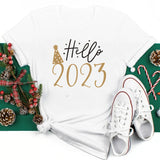 Printed Annual Party Short Sleeve T-shirt Tops For Men And Women