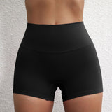 Lady's High Waist Peach Butt Lifting Sports Shorts