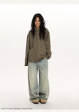 Women's Cotton Simple Loose Casual Striped Long-Sleeve Top
