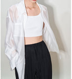Tencel Sun Protection Cardigan Shirt For Women Outer Tops
