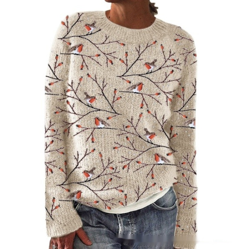 Women's Round-Neck Casual Commuter Sweater