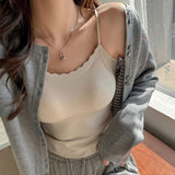 Sexy Hot Girl Spaghetti Strap Camisole Women's Ice Silk Back