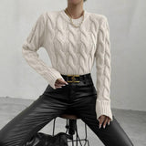 Loose-fitting Knitted Women's Pullover Sweater