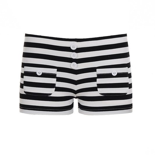 Y2K Girlie Casual-style Stretch Knit Three-quarter-length Pants