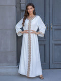 Simple Lace Slim-fit Dubai Women's Dress