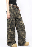 American Retro Washed Camouflage Cargo Pants For Men And Women
