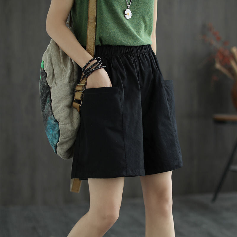 Casual Loose Student Straight-leg Cargo Shorts