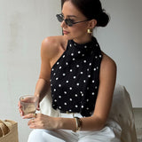 Design Sense American Hot Girl Lace-up Halterneck Camisole Women