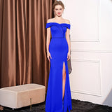 Women's Off-shoulder Slim-fit Elegant Ladies Banquet Dinner Long Fish Tail Skirt