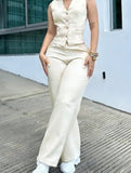 Lightweight Professional-style Commuter Fashion Women's Vest Paired With Trousers