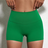 Lady's High Waist Peach Butt Lifting Sports Shorts