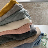 Women's Solid Color Loose Zipper Lapel Stand Up Sweater