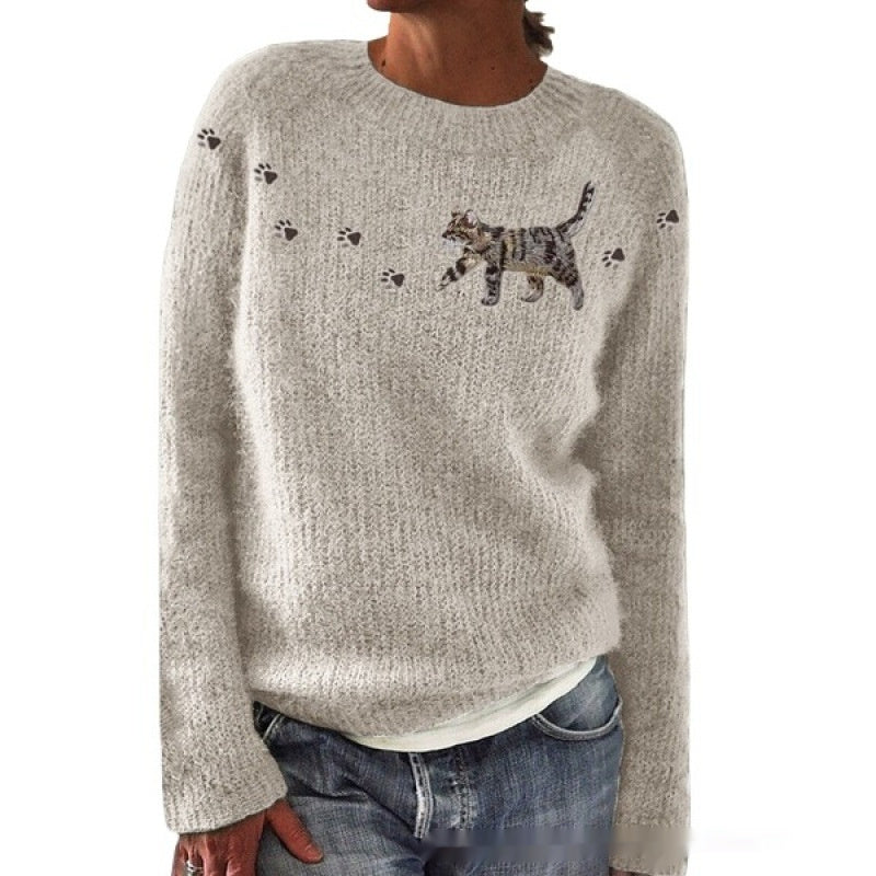 Women's Round-Neck Casual Commuter Sweater