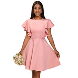 Summer New Fashion Elegant Embroidery Slim Fit Elegant Party Dress