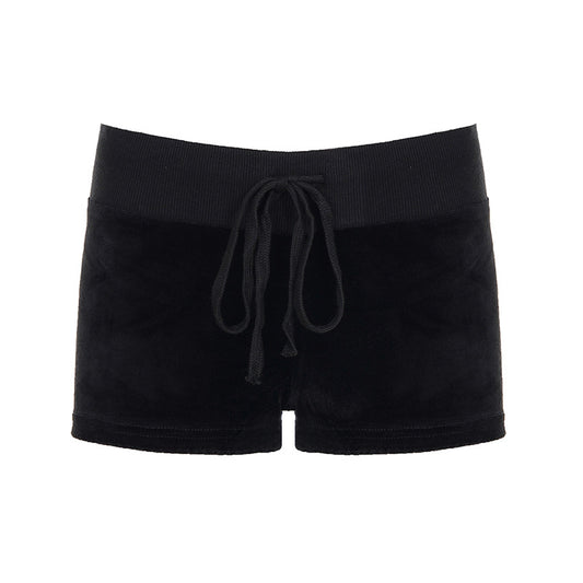 American-style Streetwear Star-print Low-rise Lace-up Casual Shorts