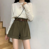 Women's Autumn Winter Corduroy Shorts  Loose Fit Pants