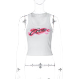 Sleeveless Round-neck Versatile Slim-fit Polyester Vest Top