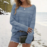 Fashionable Women's Retro Hollow-out Loose Sweater