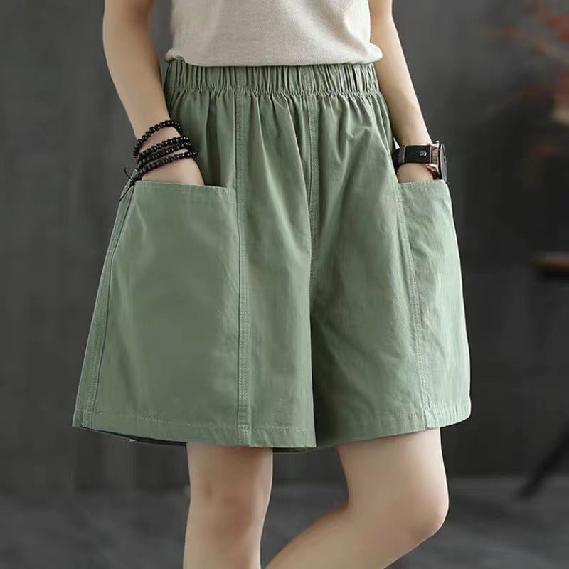 Casual Loose Student Straight-leg Cargo Shorts